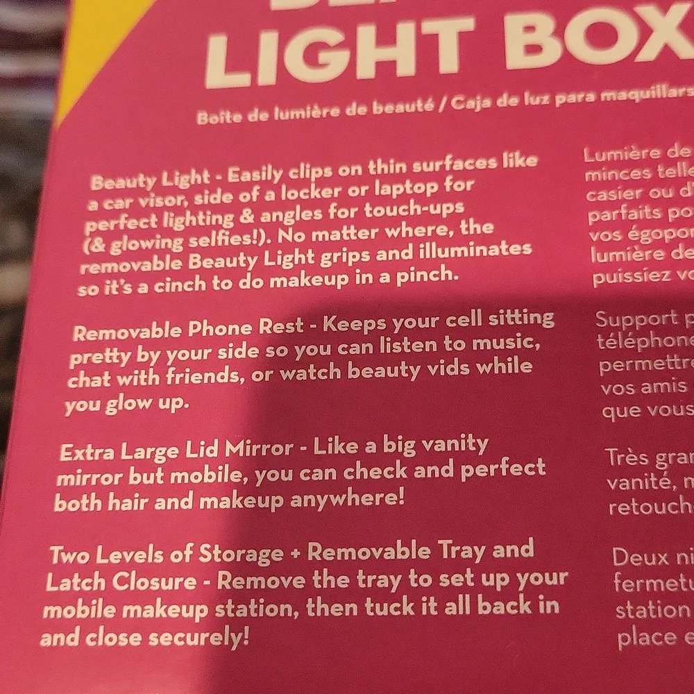 Caboodle beauty light box pink boxed tagged new firm